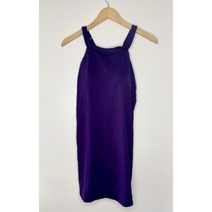 Lands End Women's Purple Swimsuit Dress 6 DD Bra Cup Cross Back Water Sports EU
